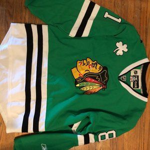 Hossa Blackhawks Jersey Green Version